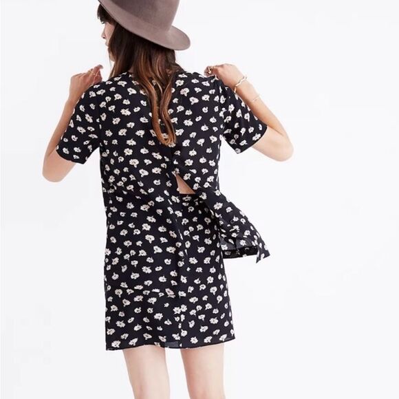 Madewell Silk Button-Back Blouse Top In Seattle Floral Size S - Picture 2 of 9